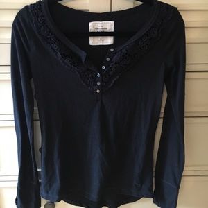 Navy Long Sleeve Abercrombie Shirt